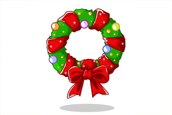 A Wreath Christmas Illustration for Digital Sellers