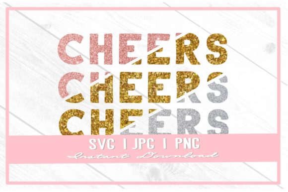 Cheers Glitter Christmas Illustrations