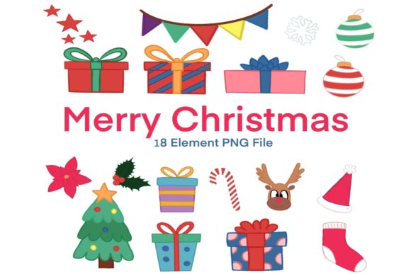 Christmas Doodle Hand Draw Clipart for Local Branding