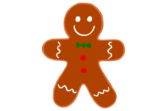 Christmas Ginger Bread Cartoon Sticker for Illustrations