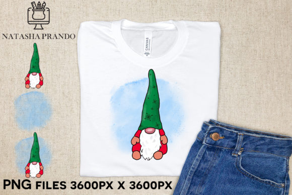 Christmas Gnome with Snowflakes Sublimat Illustrations