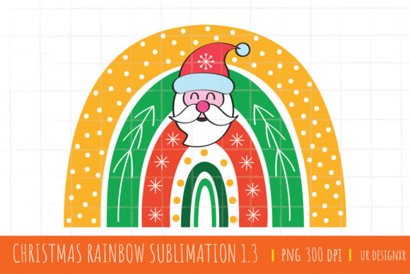 Christmas Rainbow Sublimation 1.3 Illustrations