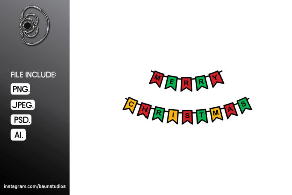 Christmas Sign Cartoon Illustration for Branding and Packaging