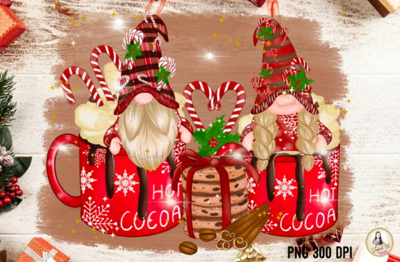 Gnomes Hot Cocoa Christmas Embroidery Design