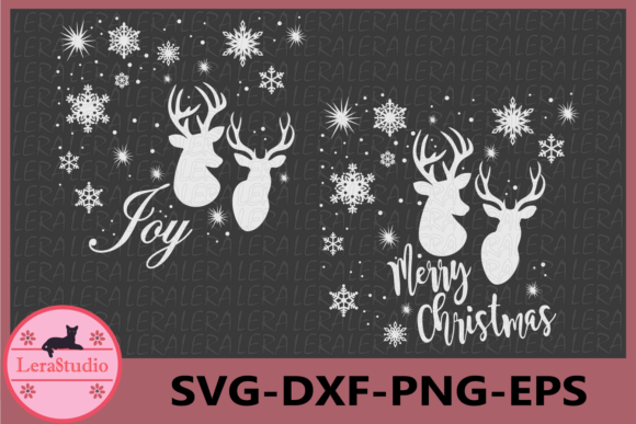 Merry Christmas JOY Deer Illustration Review