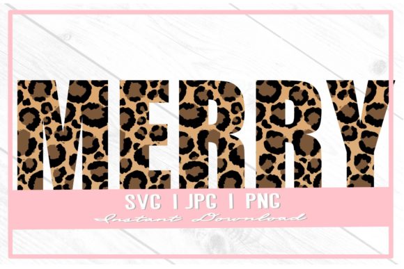 Merry Christmas Leopard Print SVG for Blog & Web Design