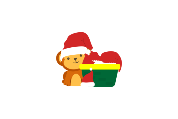 Monkey Animal Hat Christmas Party Svg for Local Business Branding