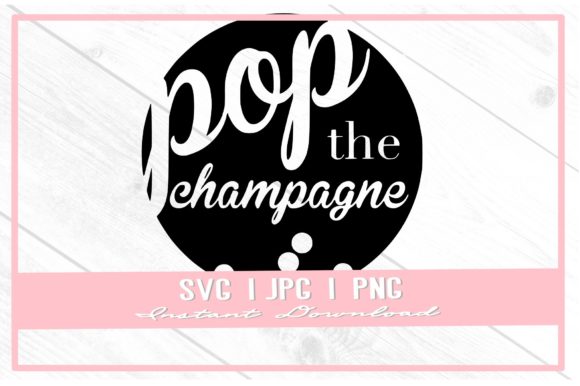 Pop the Champagne Christmas SVG Illustrations