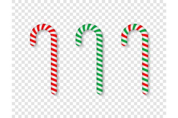 Traditional Christmas Candy Cane Vector Illustration