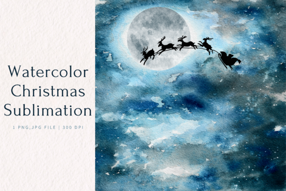 Watercolor Christmas Illustrations for Crafting and Sublimation
